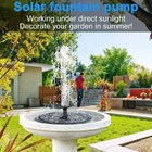 Solar Powered Floating Bird Bath Water Fountain Pump Circle Garden Pond Pool Int