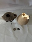 Ancient Holy Land Lot Herodian Jar Roman Lamp Denarius Widow   s Mite Coa
