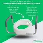 Riser For A Standard Round Toilet With Padded Aluminum
