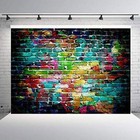 7x5ft Graffiti Photography Backdrops Colorful Brick Wall Photo Background 