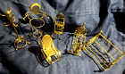 1  Scale 1 12 Doll House Miniature Furniture Brass Wire Cradle Nursery Chair  