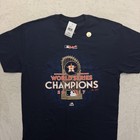 Majestic Houston Astros Shirt Mens Large Blue Mlb World Series Champions 2017