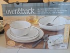 New Over   Back Options 16-piece Dinnerware Set Stoneware Plates   Bowls White