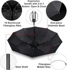 Automatic Umbrella Sun rain Anti-uv Windproof 3 Folding Compact Black Umbrella