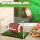 Clear Acrylic Football Display Case Memorabilia Holder For Sports Collectors