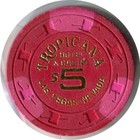  5 Tropicana Casino Chip - Las Vegas  Nevada