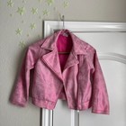 Girl s Pink Glitter Bomber Jacket - Xs