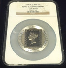 1990 Isle Of Man S5c 5oz  Silver Penny Black Ngc Gem Proof  37 Jr 
