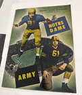 1947 Army Vs Notre Dame Vintage College Football Game Program W original Ticket