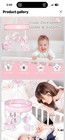Crib Mobile For Girls - Soft Pink Musical Baby Crib Mobile With 12 Lullabies    