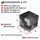 Sysracks 6u Wall Mount Server Rack Cabinet 24  Deep 19  Network Enclosure