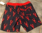 Men s Red   Blue Lobster Swim Trunks Swimsuit Shorts Goodfellow co  Large L Nwt