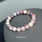 Pink Tourmaline Quartz Crystal Healing Bracelet Natural Stones 10mm