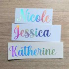Holographic Name Personalized Decal Sticker  Custom Vinyl Lettering Text Decal 