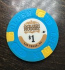 Golden Nugget Hotel Casino Las Vegas Nevada Blue   1 Casino Chip 1 00 Dollar