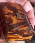 Decorative 18th C Faux Footed Tortoise Shell Silver Inlayed Miniature Patch Box