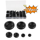 Rubber Grommet Firewall Hole Plug Electrical Wiring Gasket Assortment Kit 170pcs