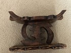 Hand Carved Ashanti Gye Nyame Stool  Ghana  Vintage Collectible African Gifts
