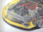 2006 Chevrolet C6 Corvette Z06 Cutaway Technical Drawing Dealer Poster Kimble