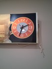 Vintage Schaeffer Beer Sign Clock advertising Light Up Sign