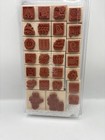 Stampin Up 27 Wooden Rubber Stamps Christmas Countdown Numbers Advent Set New