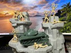 Vintage 80   s Tim Mee Toys Battle Mountain Set Plus Extras