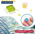 500pcs Mixed Colors Glass Mosaic Tiles 10mm Transparent Crystal Glass Tiles Smal