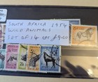South Africa 1954 Wild Animals Set Of 14 Cat   9 00