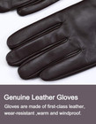 Long Genuine Leather Gloves Classy Women s Black Winter Gloves  Wool Lined  New