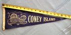 Vintage Coney Island Amusement Park Cincinnati 17 5  Felt Pennant Good Condition