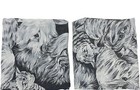 Vintage Cat Dog Pet 2 Standard Pillowcase Pillow Cover Kitty Puppy Handmade