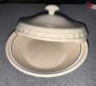 Longaberger Woven Traditions Classic Blue 7  Pie Baking Plate   Lid