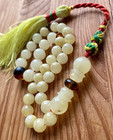 Inclusion Insect White Baltic Amber 21g  Islamic Prayer Rosary 33 Beads Tesbih
