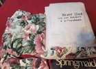 Nos 1980s Springmaid  melissa Pink  Full Size Bedskirt   2 Standard Pillow Shams