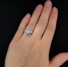 3 20 Ct Art Deco Antique White Diamond Vintage Wedding Ring 925 Sterling Silver