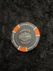 Harley-davidson Collectible Poker Chip Cancun Mexico Black Orange