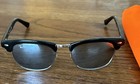 Ray Ban Jr Clubmaster Jr Sunglasses Rj9050s Black Half Frame With Case