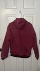 Carhartt Decatur Plant Maroon Cotton Hooded Work Jacket Large Tall 