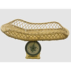 Antique Wicker Infant Baby Scale Metal With Original Basket Shabby Chic Nursery