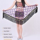 Indian Dance Belly Dance Costume Carnival Triangle Sequins Fringe Hip Scarf Belt