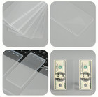 20pcs Clear White Rigid Topload Currency Sleeve Dollar Bill Holders storage Case