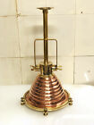 Set Of 10 Industrial Brass copper Pendant Lamps - Handmade Deco Hanging Light