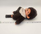 Vintage 1974 Monchhichi Monkey Plush Doll Sekiguchi Mattel Brown Vinyl Face 7 