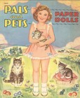 Vintage 1940s Pals   Pets  Paper Doll Rare  Orig Size Uncut Repor Read All