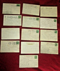 Antique Lot 13 Paper Postcards   Dutch Text  with Stamps  1910 origin Usa