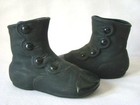 Adorable Vintage Porcelain Black Side Button High-top Baby Shoes