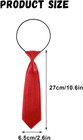 Boys Red Tie  Pre-tied Kids Necktie  Adjustable Toddler Tie  Pure Color Ties For