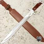 18  Full Tang Machete Wood Handle Hunting Sword Combat   Sheath Survival