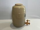 Vintage Moira England Stoneware Pottery Tan Crock Beer Jug Barrel Shape   Spigot
