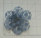 Vintage Large Blue Lace Style Molded Plastic Brooch  Made In Japan